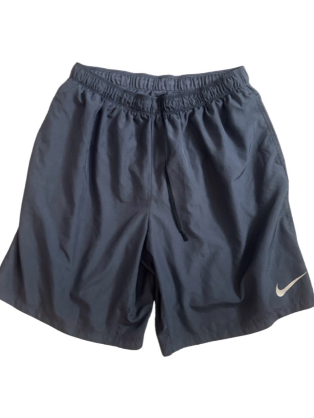 Nike Men's Navy Athletic Shorts with White Swoosh